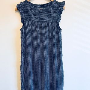 H&M blue dress with small butterfly print